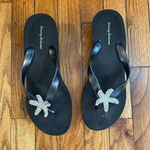 Tommy Bahama Crystal Starfish Wedge Flip-flop, size 10